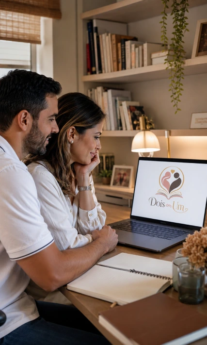 Casal vivendo um momento intencional juntos